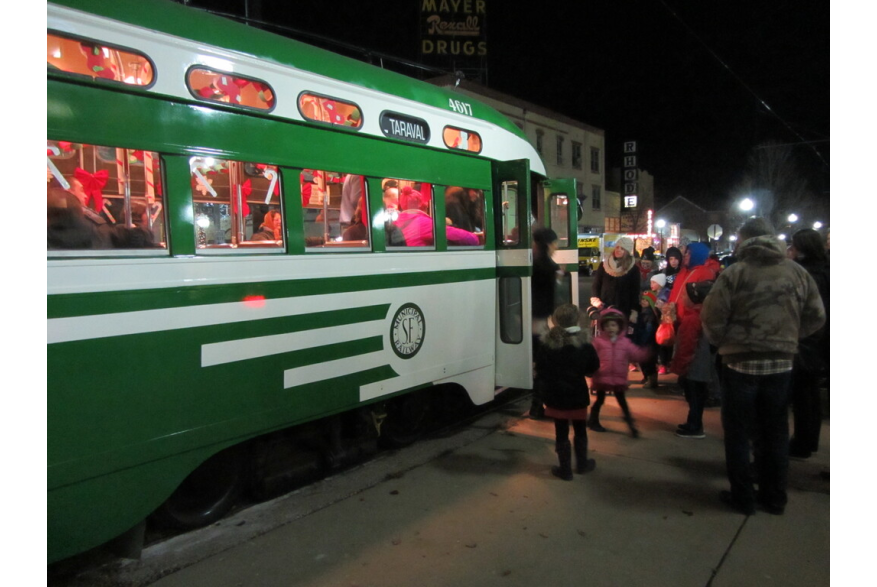 Kenosha Electric Streetcar at the holidays