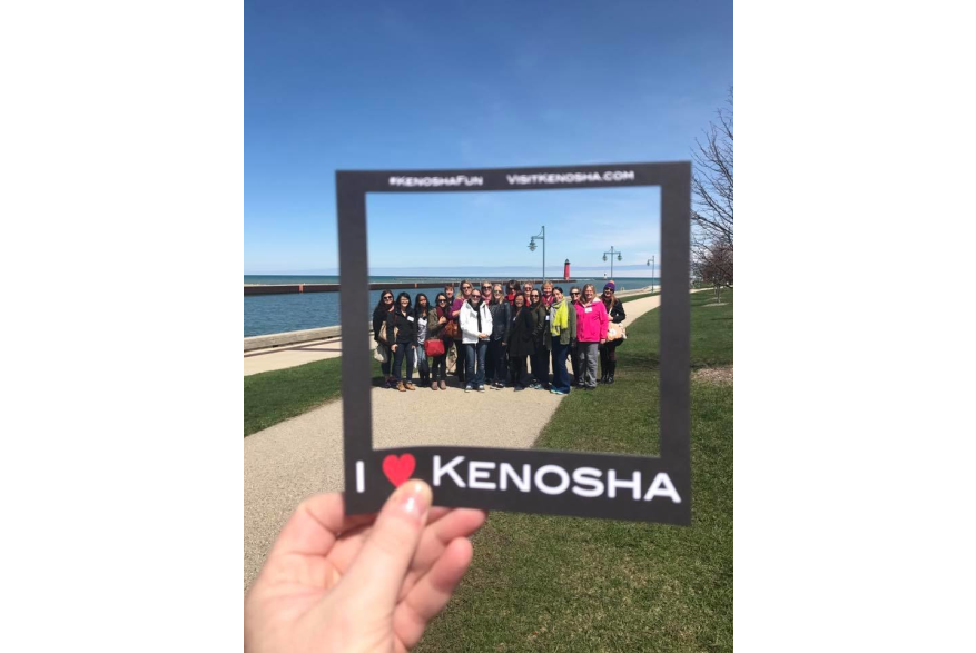 Lake Michigan, group next to harbor