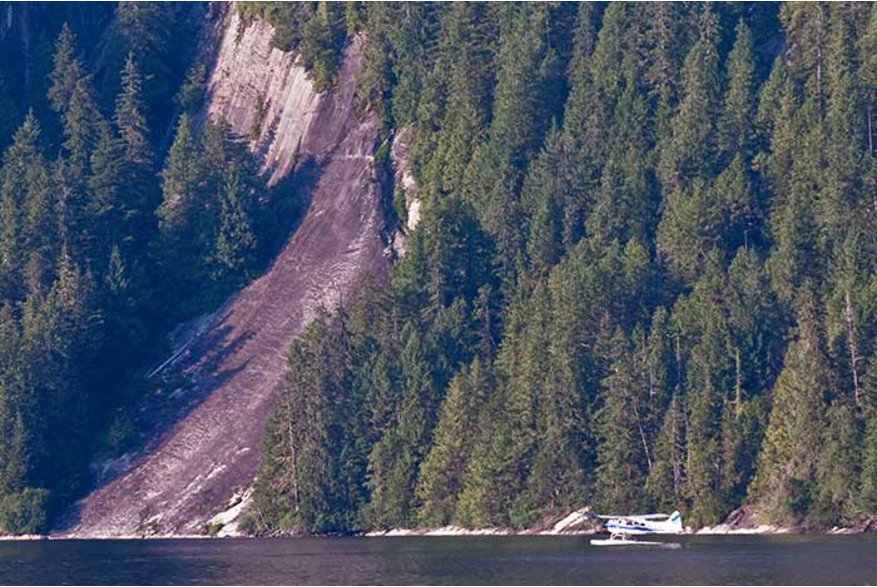 Floatplane landing within Misty Fjords Nat’l Monument