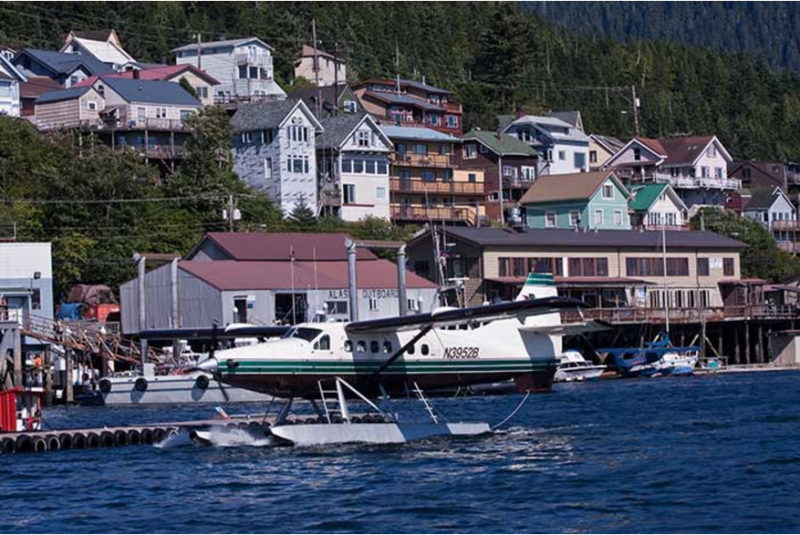 Ketchikan waterfront, floatplane