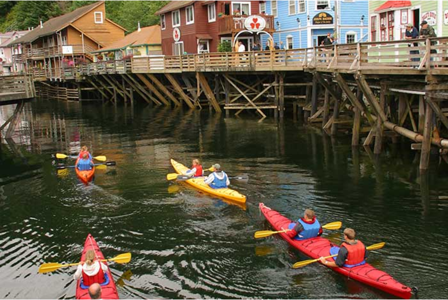Kayaking in Ketchikan Creek