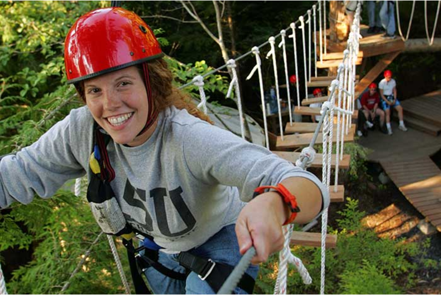 Ropes challenge course at Southeast Exposure