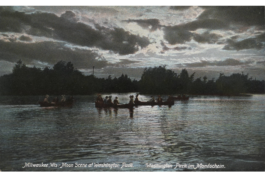 Washington Park Postcard - Moon Scene