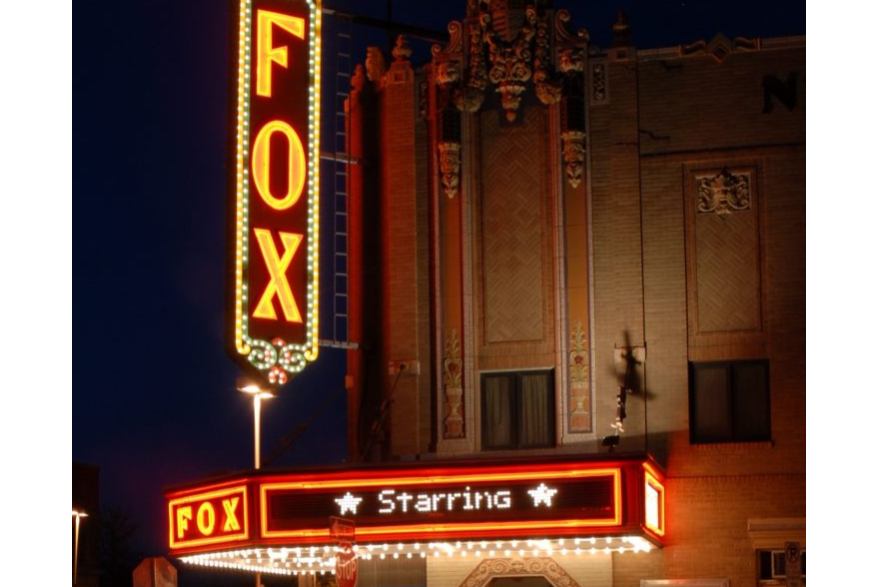 Fox Sign Lit Up