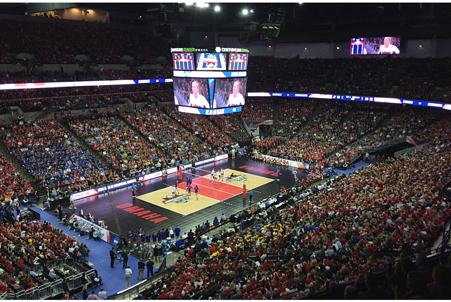 NCAA Volleyball at Omaha's Convention Center