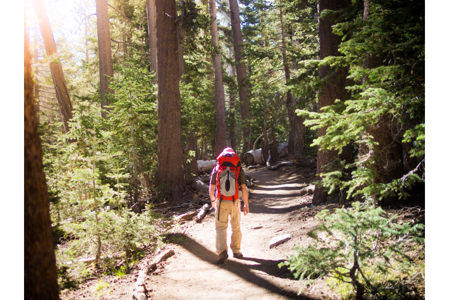 hiker at the tramway
