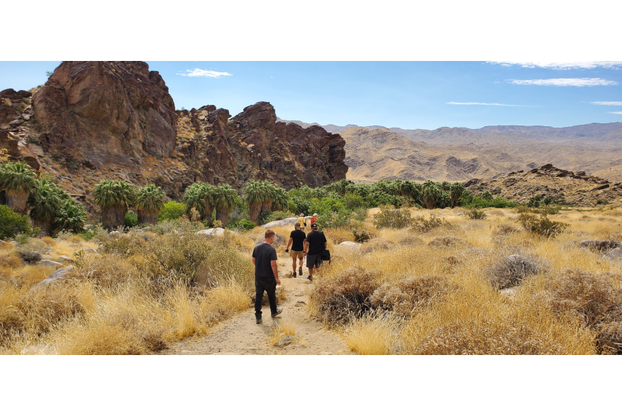 People hiking in Andreas Canyon