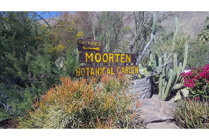 Moortens Botanical Garden sign