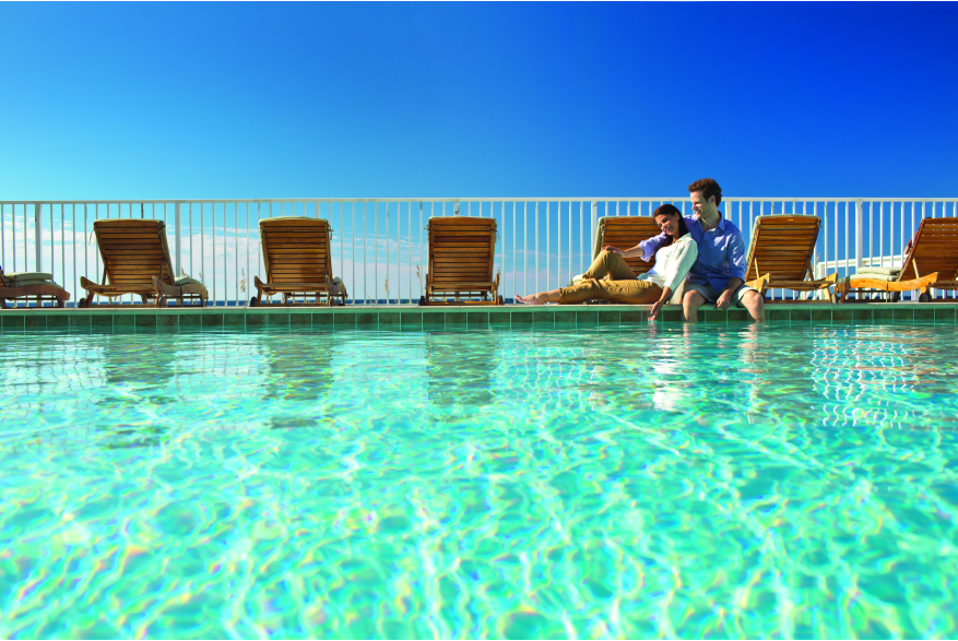 Relaxing Poolside