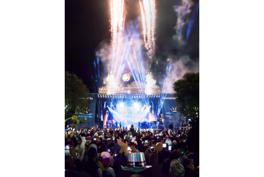 NYE Beach Ball Drop 2014