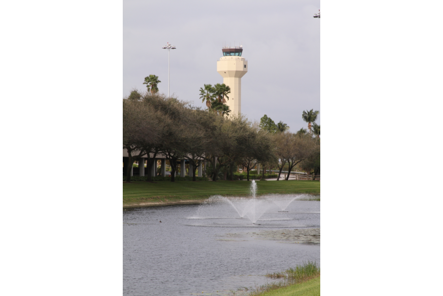 Airport Tower Water Below