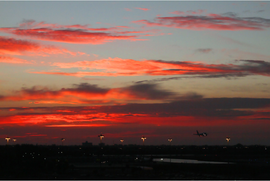 Red Sky Airplane Landing 4