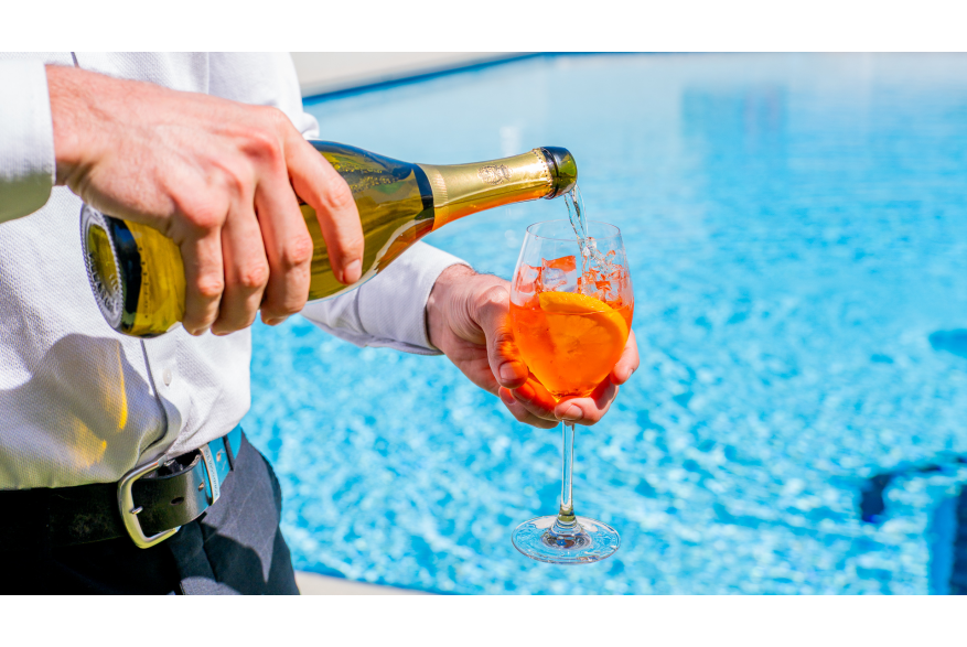 Residence on Langley Park Pool Shot w Aperol