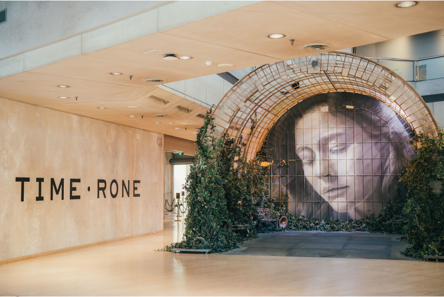 Art Gallery Lobby with TIME RONE Exhibition Feature