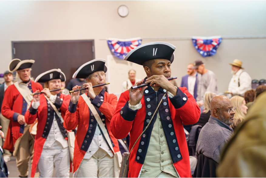 Philly Fife and Drum Company performing at Monroe County's America250PA Kick Off Event