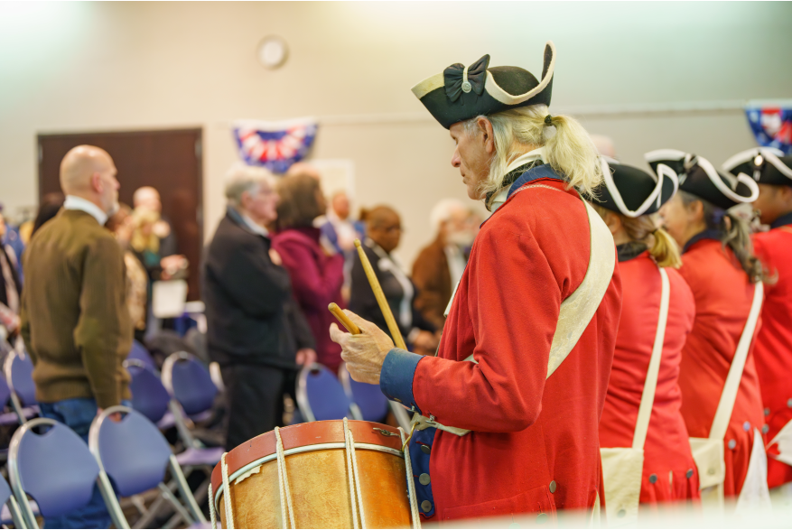 Philly Fife and Drum Company performing at Monroe County's America250PA Kick Off Event