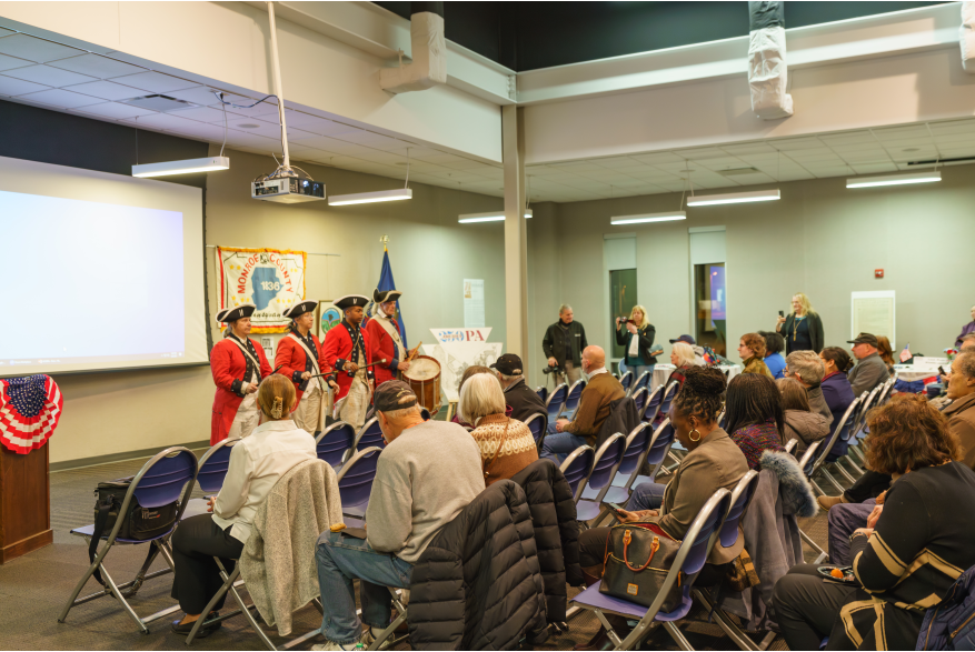 Philly Fife and Drum Company performing at Monroe County's America250PA Kick Off Event
