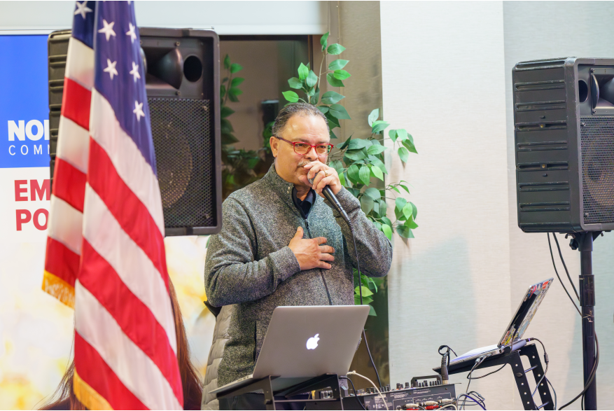 DJ makes introductions at the Monroe County's America250PA Kick Off Event