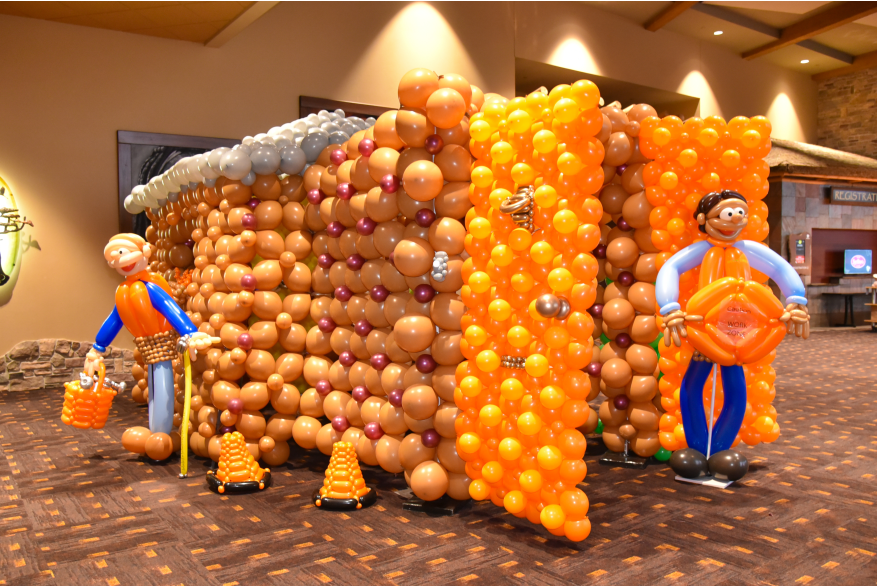 A housing balloon display at More Front Doors: The Pocono Housing Summit