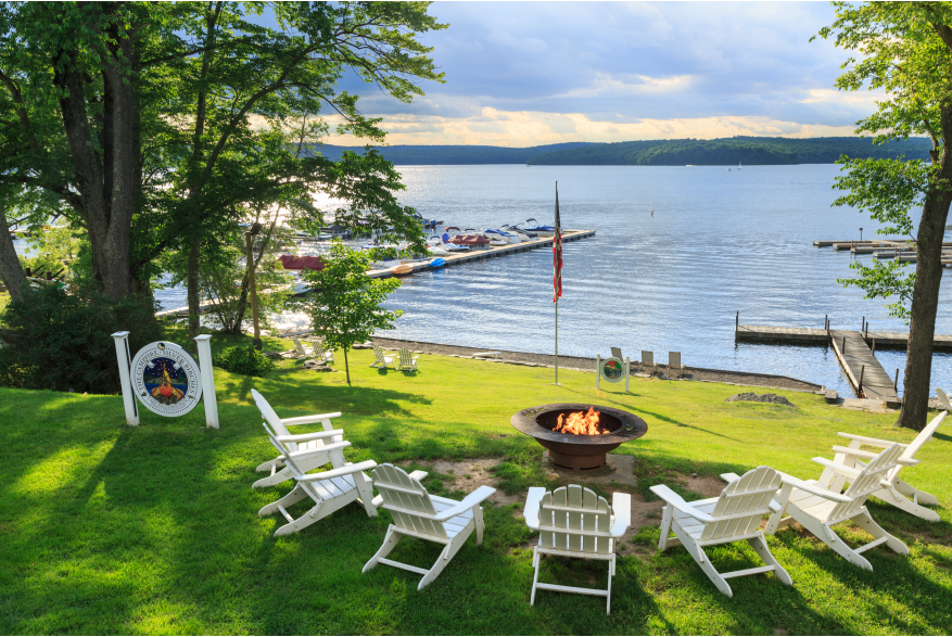 Lakefront view at Silver Birches Resort