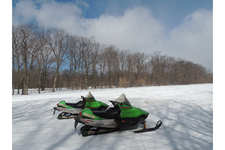Snowmobiling in the Pocono Mountains