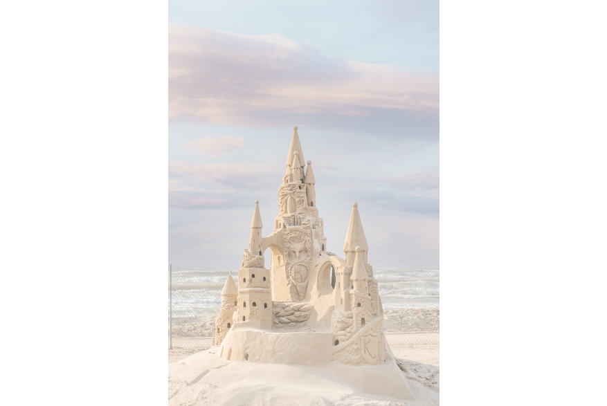 Castle sculpture made out of sand.
