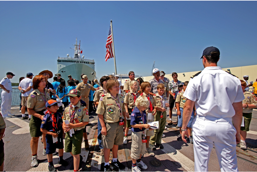 Scouts tour Navy ship during Fleet Week