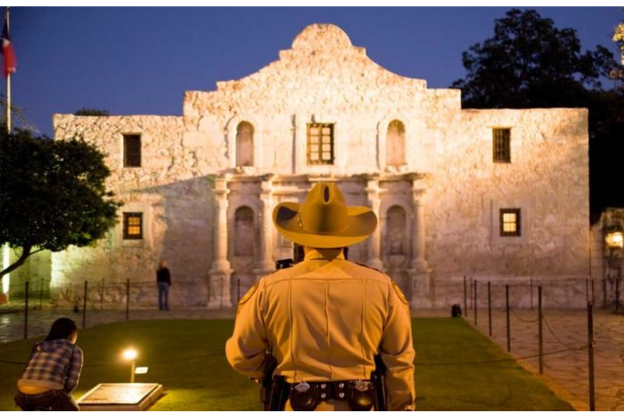 Alamo at dusk