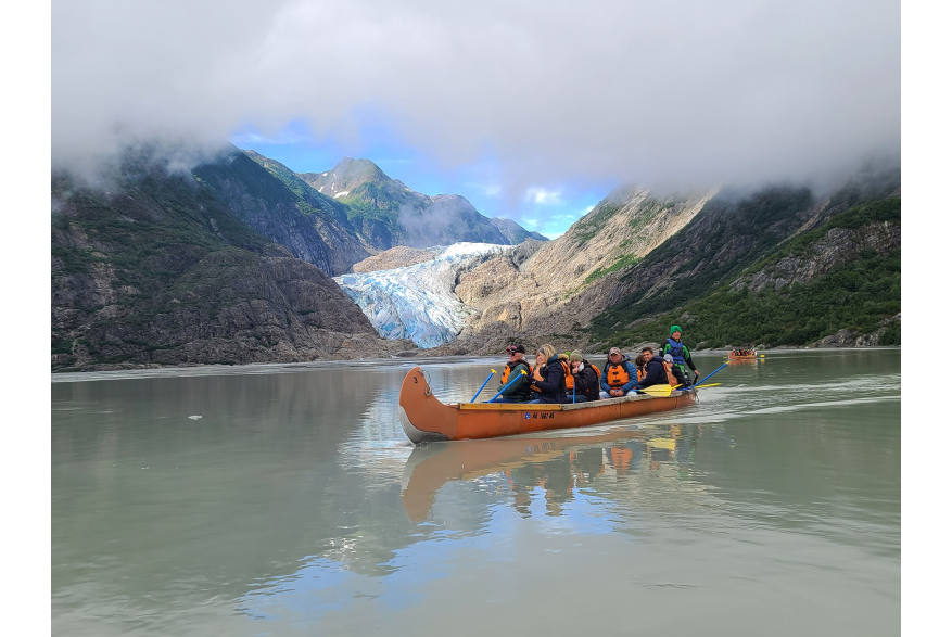 Canoeing at Davidson Glacier
