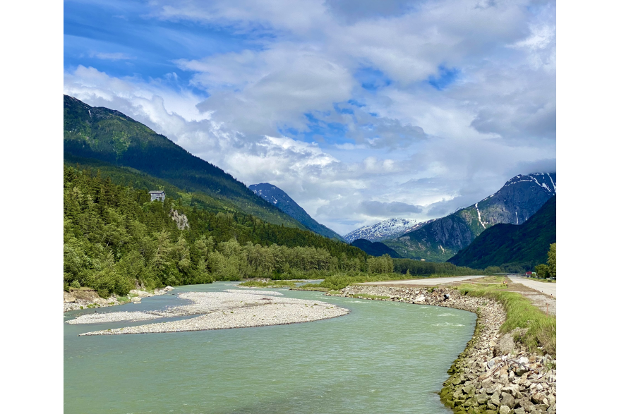 Magnificent vista of the Skagway River! Exploring beyond downtown was the highlight of our cruise.