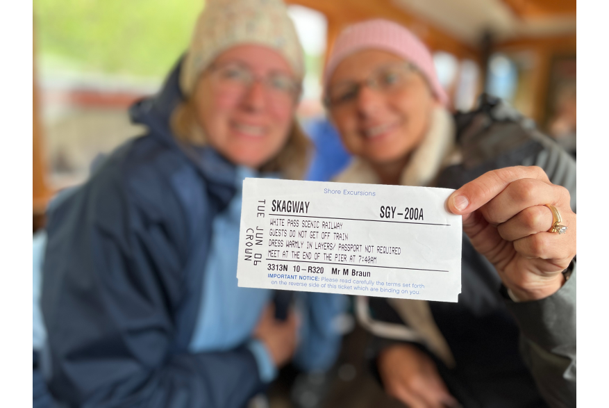 The highlight of our Skagway visit was the vintage train ride!