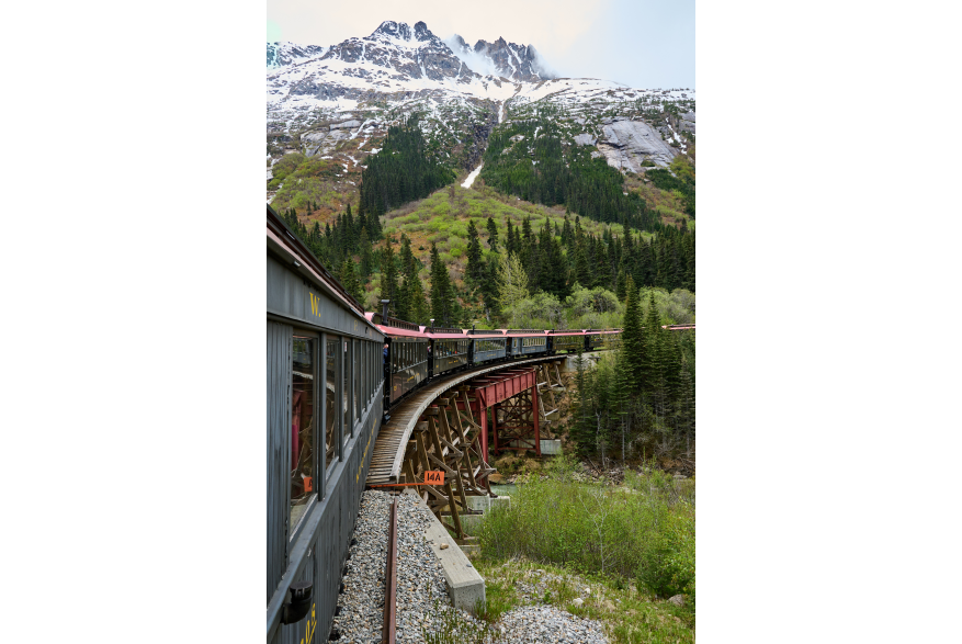 Vintage train ride through the incredible mountainside