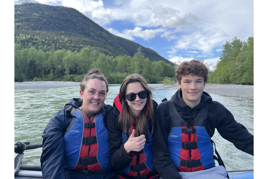 Rafting with my kids