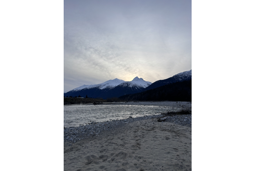 Nightly stroll along the Skagway River