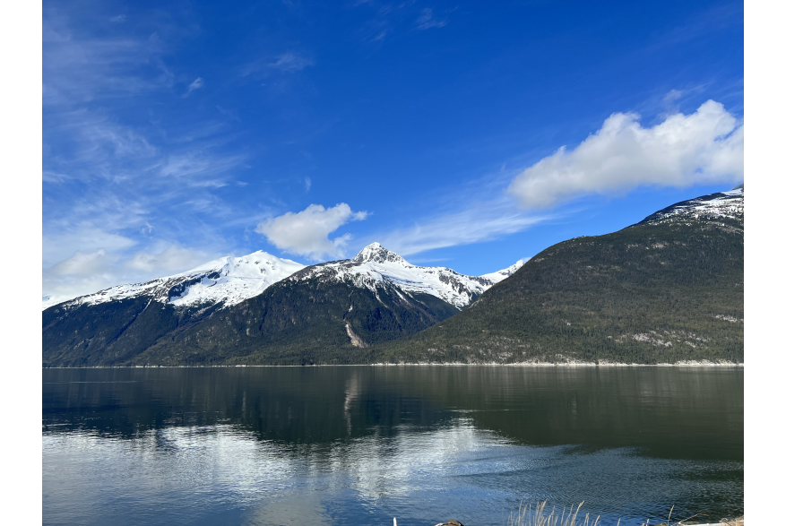Beautiful mountains from the cruise dock