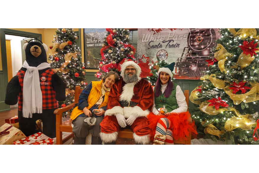 Visiting Santa during Yuletide celebrations