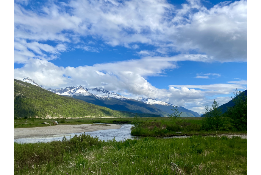 A beautiful cloudy day in Klondike Gold Rush National Historical Park.