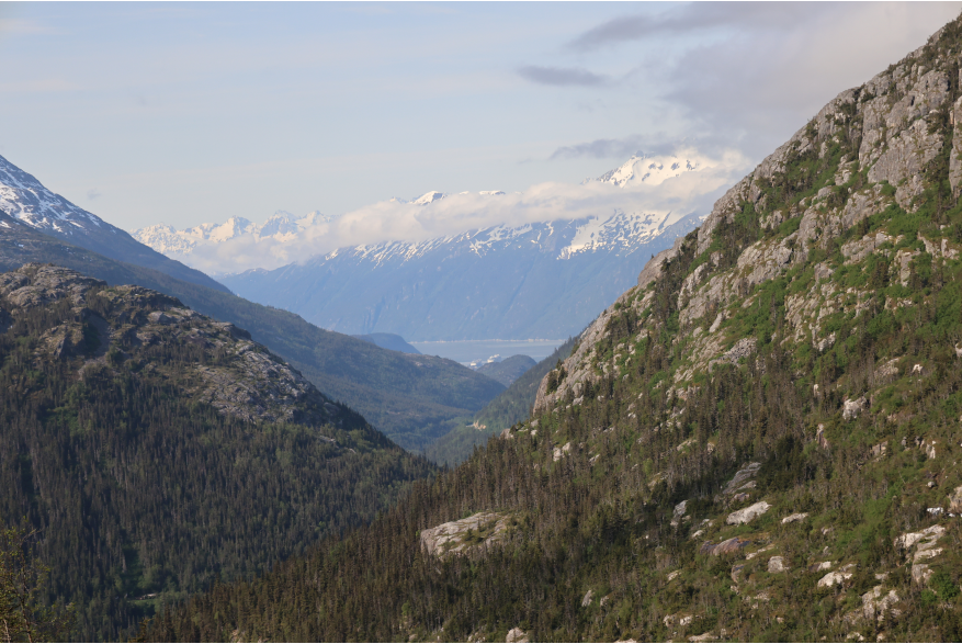 Looking back at Skagway from White Pass Railway