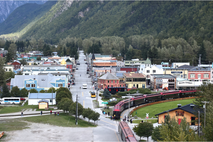 Downtown Skagway city scape