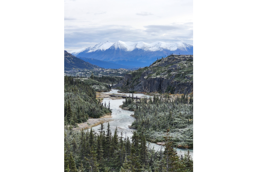 Railroad pass entering Fraser, view of the first weeks snow.