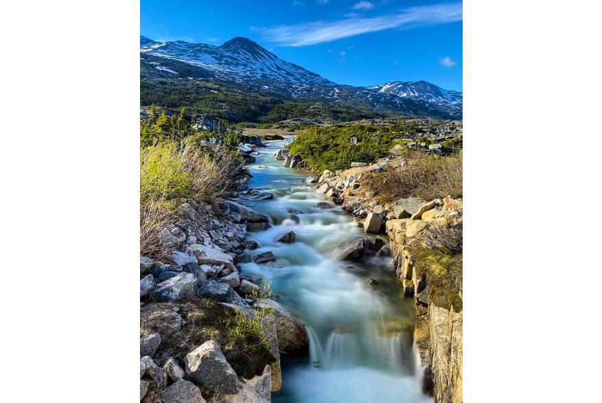 This image taken from the Klondike Highway is my favourite Skagway photo. The raw beauty of its wilderness just mere half hour from town is astounding for city folks like us. While the town and its surroundings have much to offer a visitor, a drive up the Klondike is like no other.