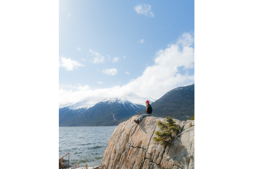 Early season chilling off the Yakutania Point trail.