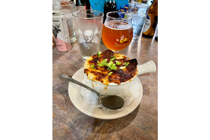 TEST PHOTO - French Onion Soup at Skagway Fish Company