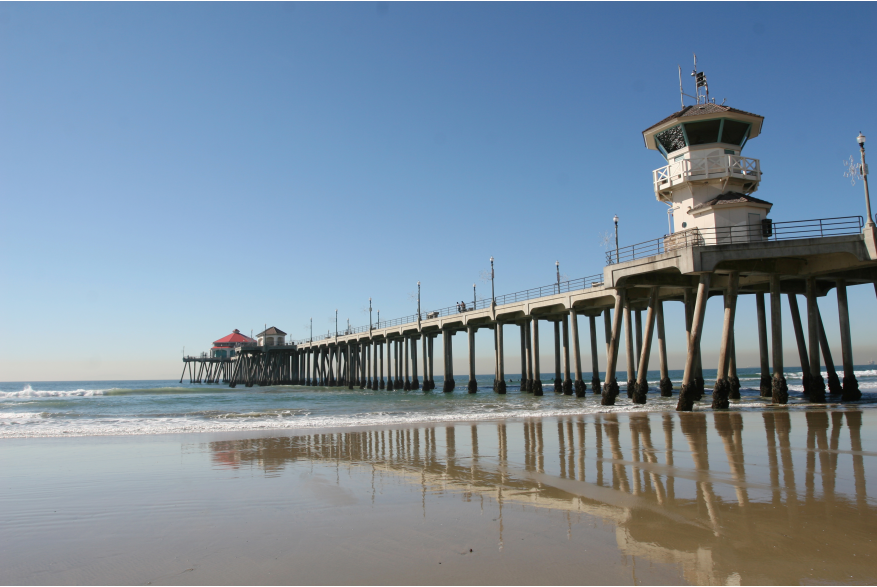 Southside of the Huntington Beach Pier at City Beach