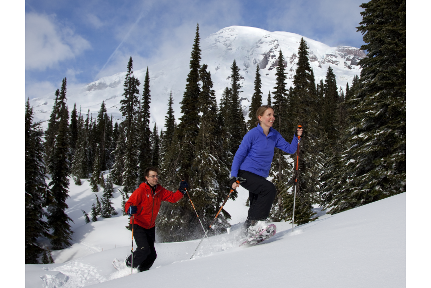 Snowshoeing at Mount Rainier