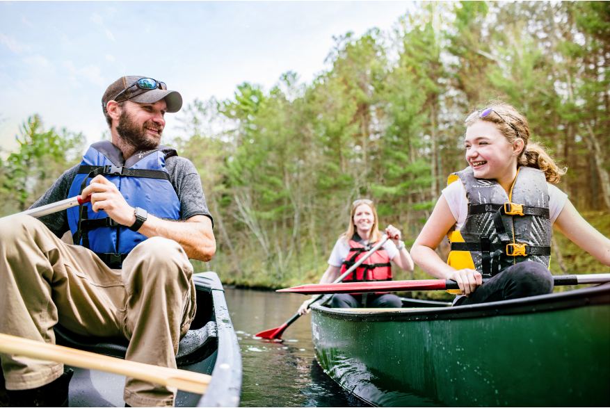 Family Kayaking and Canoeing at Jack's Canoe Rental in Trego