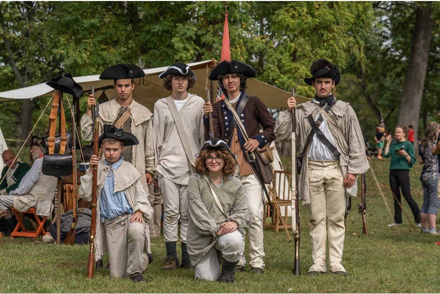 Rev Fest 250 Reenactment Soldiers at Camp