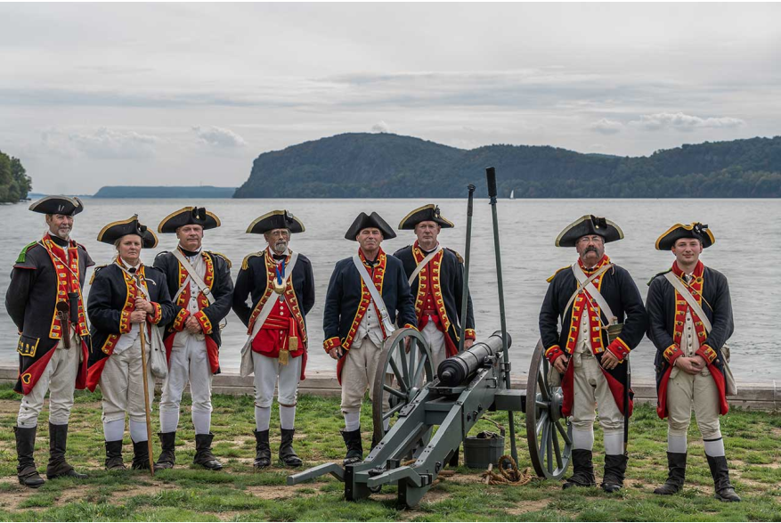 Rev Fest 250 soldiers in line behind cannon