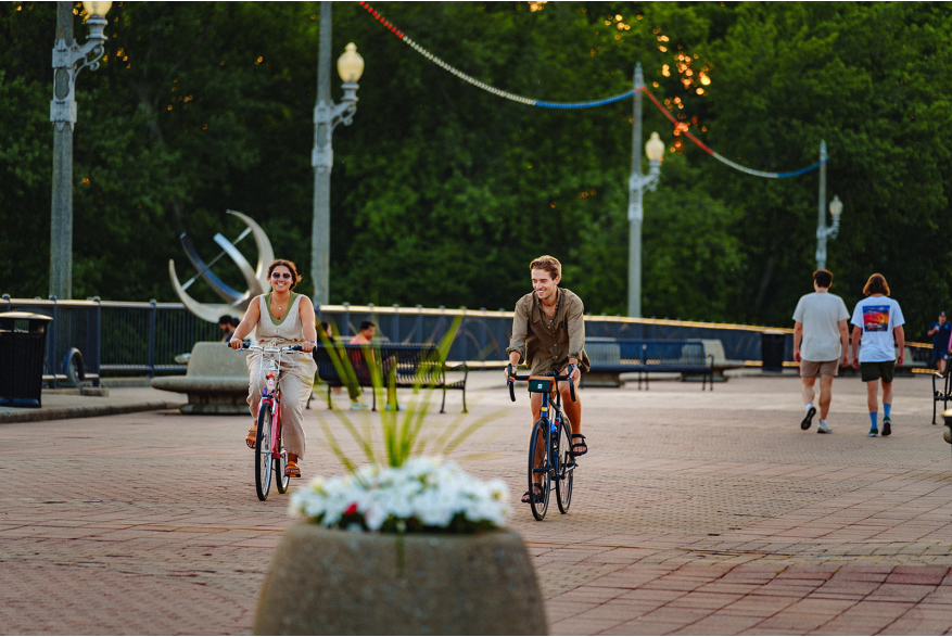 John T Myers Pedestrian Bridge Biking