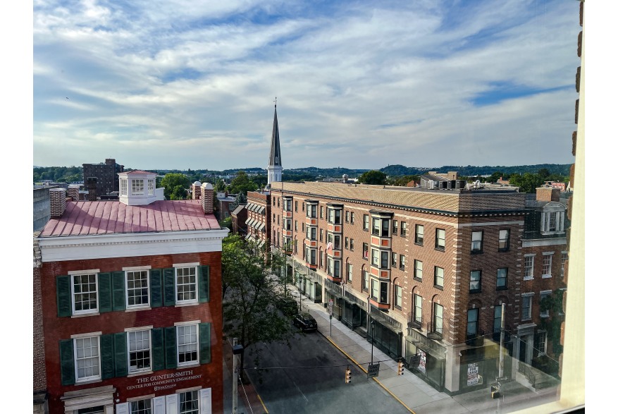 an aerial view of Beaver Street in Downtown York